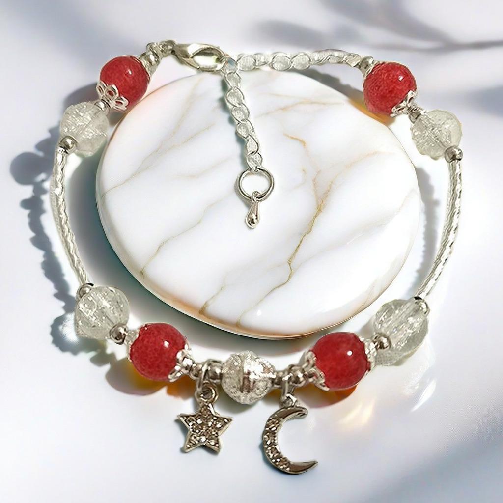 Cat's Eye Moonstone Butterfly Bracelet for Women – Trendy, Versatile Beaded Design, Perfect Student Gift