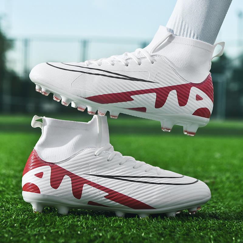 2025 new high-top football shoes AG long nails TF broken nails youth men's and women's shoes training competition sports shoes