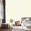 Heart Wallpaper White, Cream and Yellow 50x1000