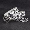 Pu Leather Skull Print Belt Punk-Style Halloween Skeleton Waistband  Jeans Decoration