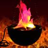 Fake Flame Halloween Electronic Brazier Lamp Hanging Light 3D Flickering Fake Fire Simulation Flame Party Stage Decor Lighting