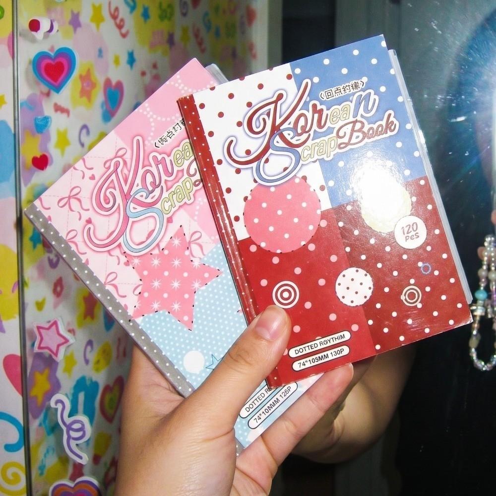 Kein Wiederholungs-Scrapbooking-Papier-Set Polka Dot DIY-Materialpapier Niedliche Memo-Notiz-Aufkleber Planer
