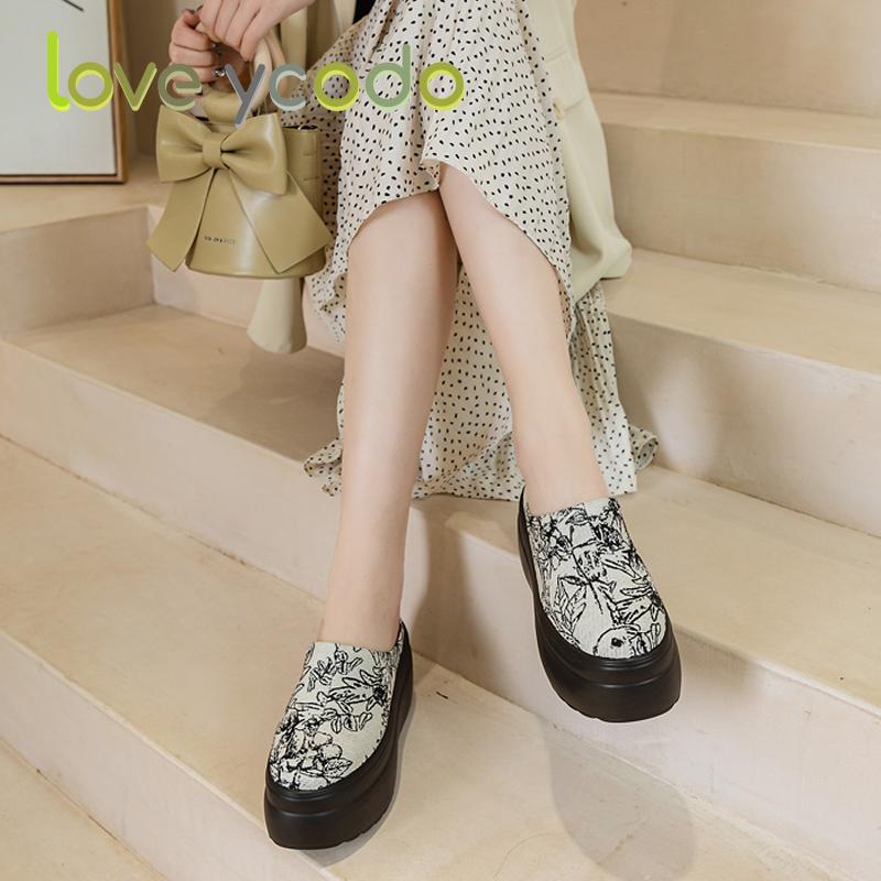 Жіноче повсякденне взуття Модне повсякденне на товстій підошві Водонепроникна платформа Зручне весна літо осінь осінь Студентська мода повсякденне взуття