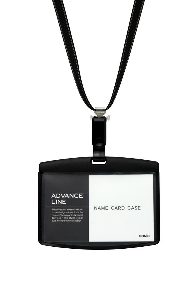 Sonic Name Tag, Hanging Name Tag, Business Card Size, Black AL-871-D
