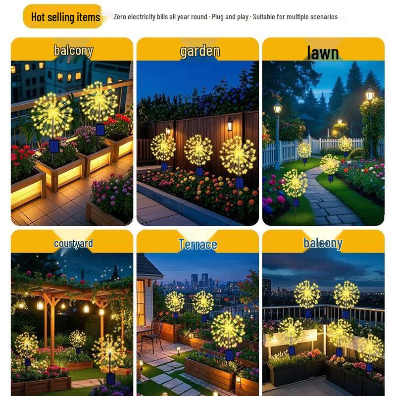 Solar Powered Starburst Garden Lights