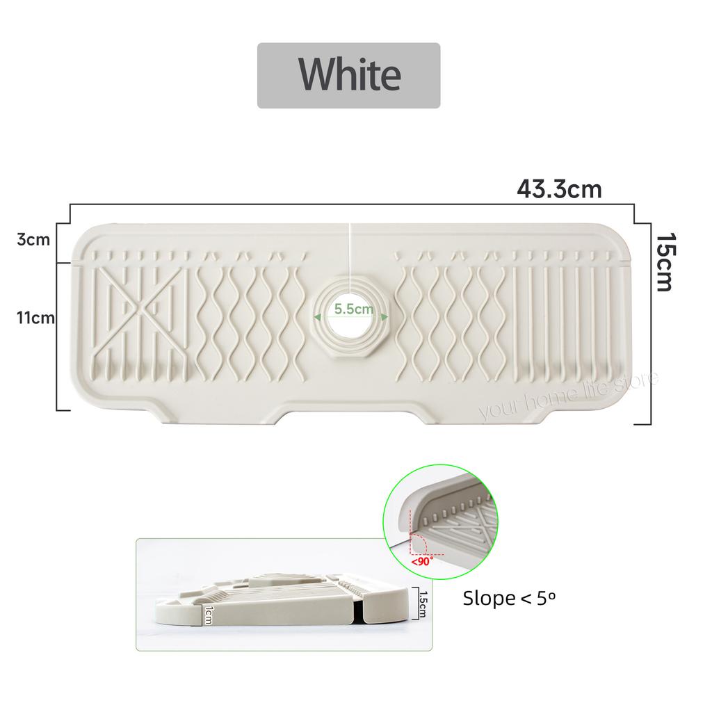 Kitchen Sink Splash Guard Faucet Mat Splash Catcher Multipurpose For Kitchen Dish Drying Mats