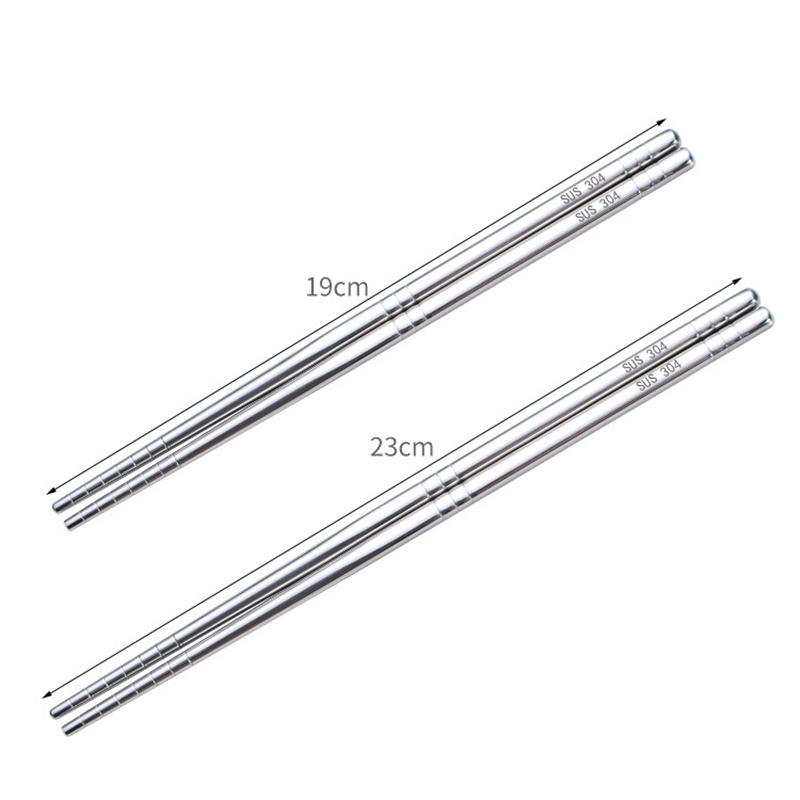 Chopsticks Non-slip Stylish Healthy Light Weight Chinese Stainless Steel Reusable Metal Chopstick For Sushi Food Tableware
