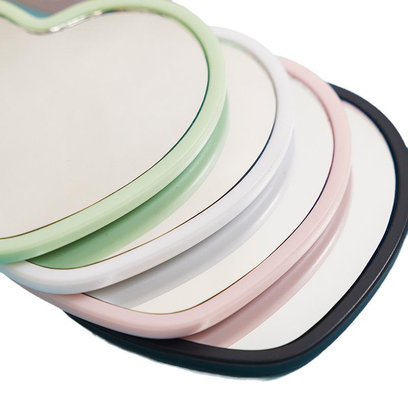 1PC Mirror Dormitory Simple Dressing Mirror Love Small Mirror Gift Makeup Mirror Beauty Heart-shaped Mini Student