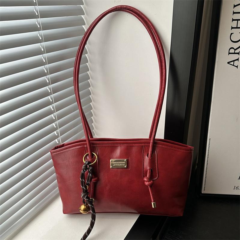 

Ретро Элегантная Сумка Через Плечо Для Женщин, Просторная, Разных Цветов Without Pendant красный