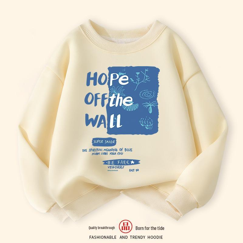 Boys' Autumn Print Pullover Sweatshirt - Stylish Loose Long Sleeve Top