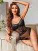 Avidlove Women Sexy Lingerie Sheer Lace Bodysuit V Neck Teddy Lingerie One Piece Mini Babydoll