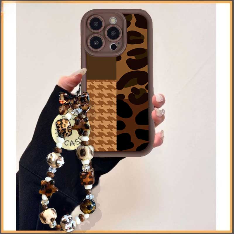 Leopard Print Lanyard Strap Rope Case For OnePlus 15 13 12 11 13T ACE 6 5 Nord 5 4 3 Lite 2 8T 10R Soft Silicone Cover