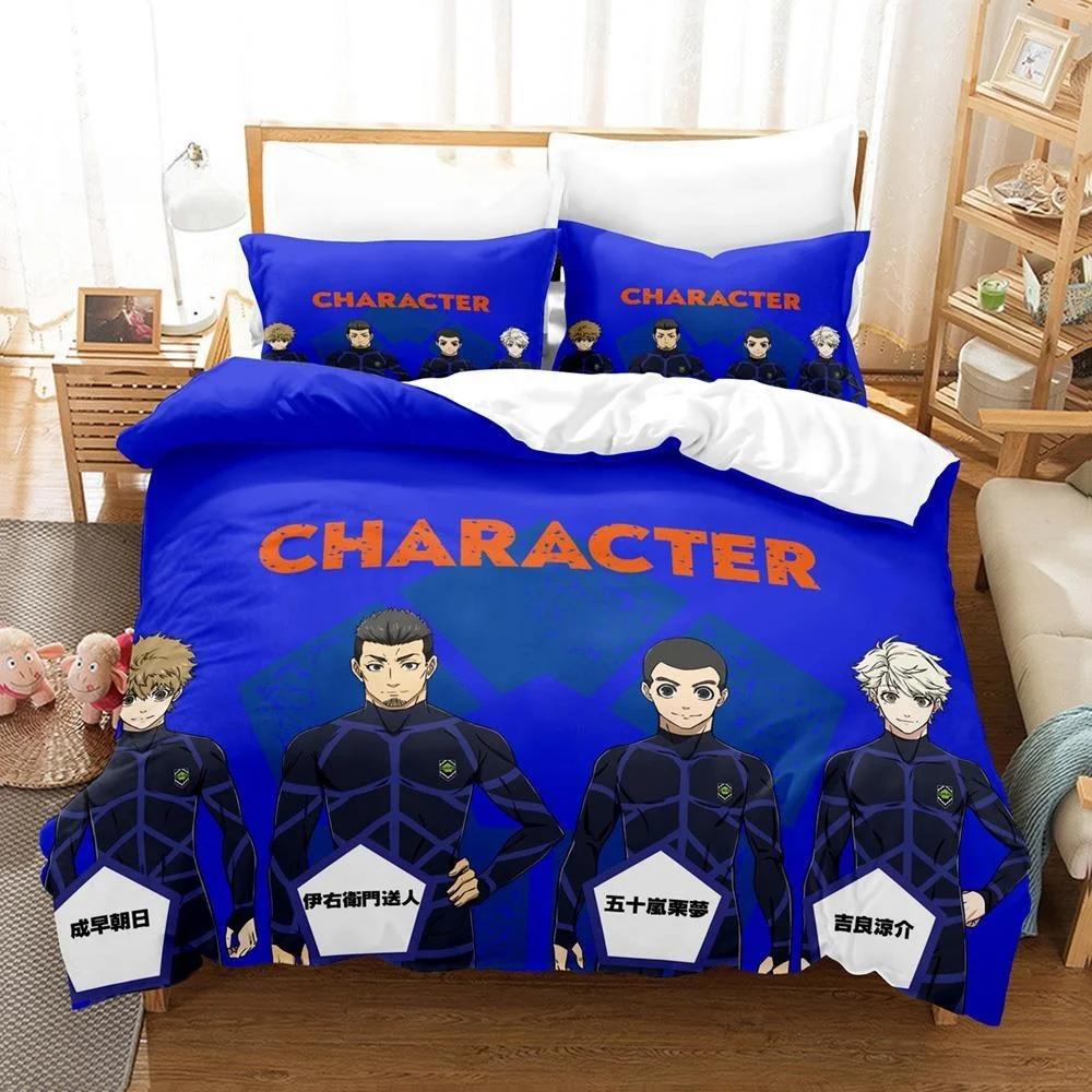Móda 3D Tisk Anime Prostěradlo Bluelock Ložní Set Jednolůžko Twin Plný Queen King Size Postelový Set Dospělý Dítě Ložnice Přikrývka Sety