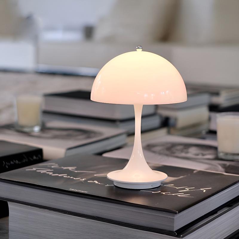 Cross-Border Mushroom Table Lamp - Cream Style, Soft Light, Girlish Bedroom Night Light