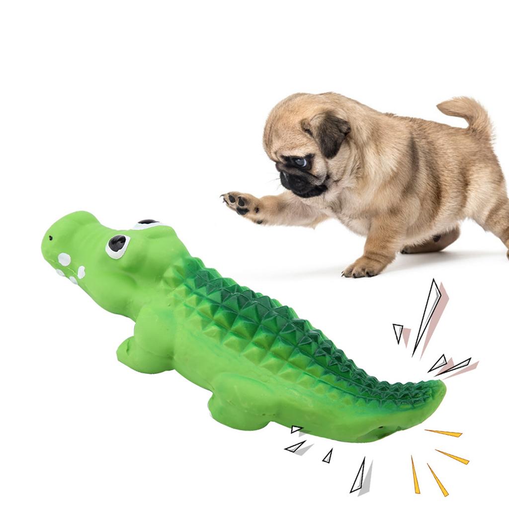 Latex Cute Crocodile Squeaky Dog Chew Toy Pet Puppy Cat Play Toys
