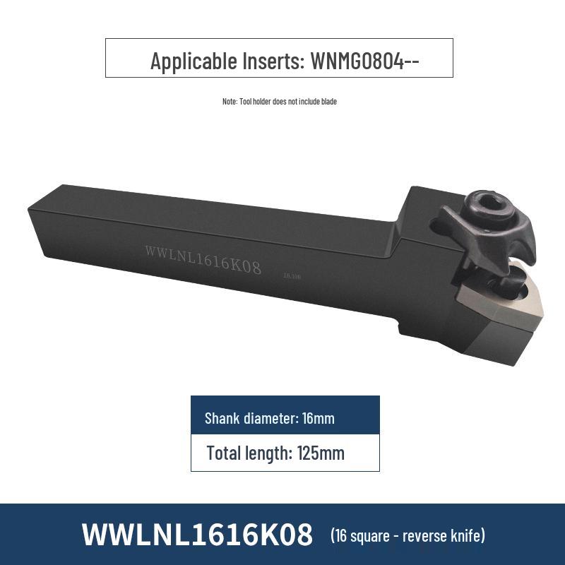 Pfirsichförmiger CNC-Werkzeughalter für Außendrehen und Schruppen mit großer Spannplatte, Modell WWLNR2020K08 für Drehmaschinen.