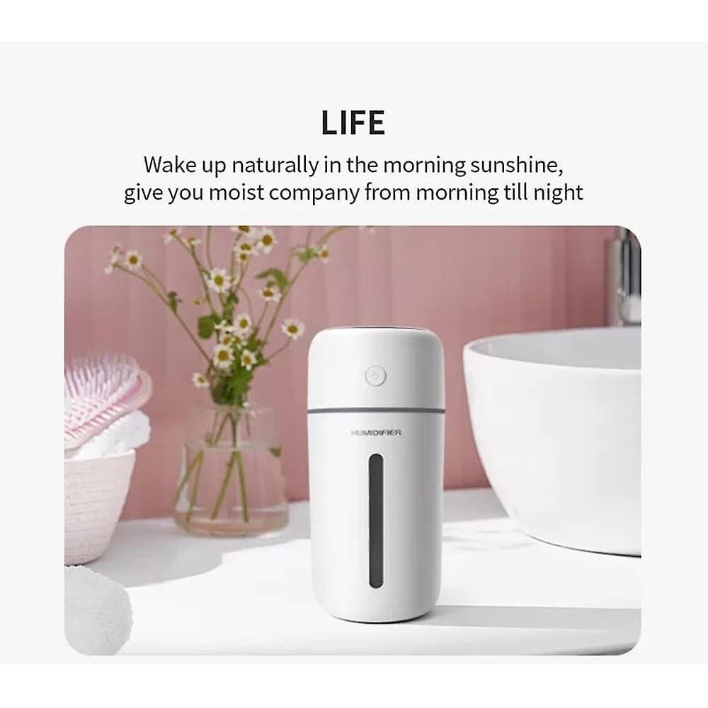 USB Humidifier, 300ML Small Air Humidifier with Night Light, Portable Cool Mist Humidifier, Whisper