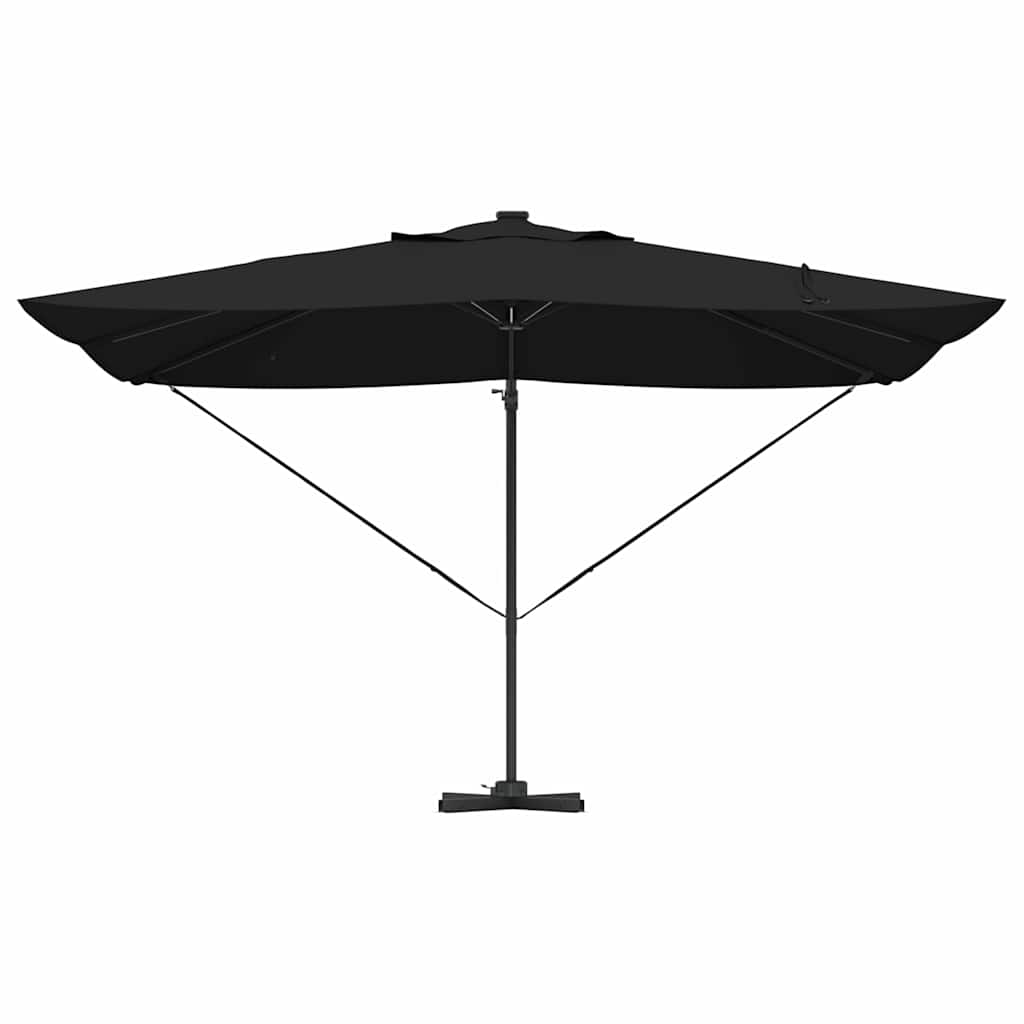 Cantilever Sun Umbrella Black 352 x 251 x 265 cm Polyester and Aluminum