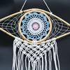 Dream Catcher Macrame Evil Eye Blue White Pink