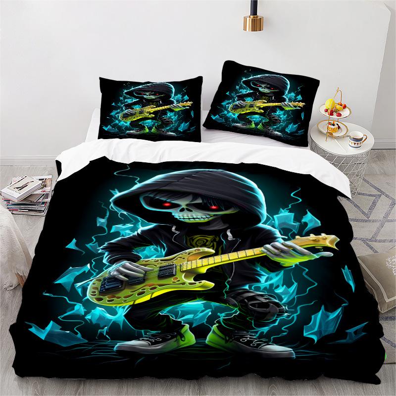 Animationsserie 3D Digitaldruck Dreiteiliges Bettwäscheset Bettlaken Bettbezug