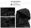 Plus Size Men's Mid-Length Thickened Winter Cotton Jacket