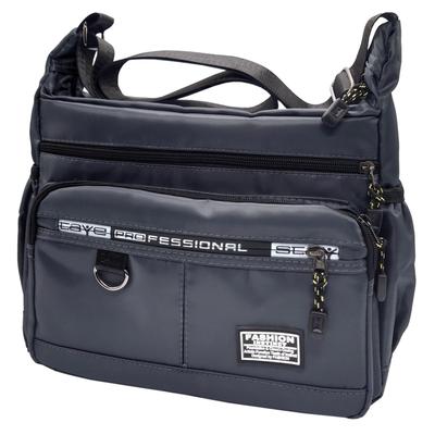 Cross Shoulder Large A4 Nylon Messenger Ideal for Outdoor Zipper Multiple Water Bottle Retro Business Horizontal or Tablet Shoulder Bag X-cross Men's