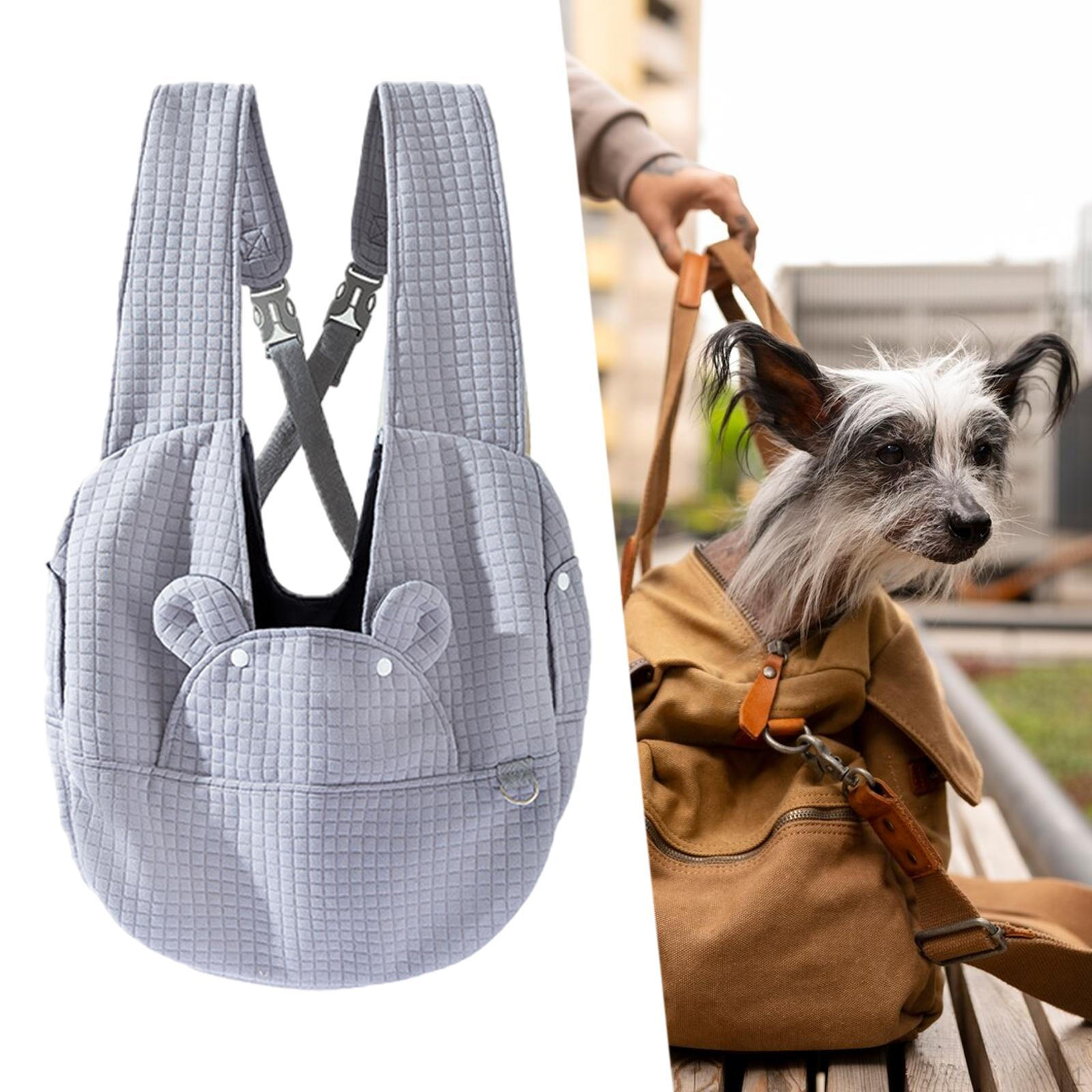 

Рюкзак для домашних животных Собаки и кошки Дорожная сумка Мелкие животные Покупки Кемпинг серый