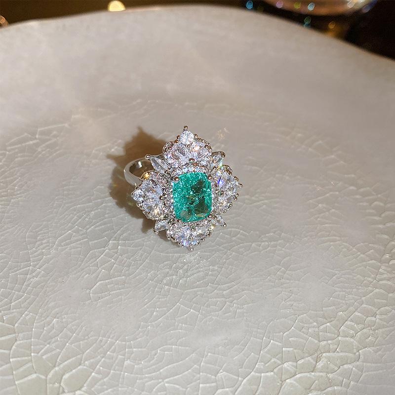 5A Grade Zircon Bauhinia Pattern Open Ring - Luxurious, Versatile, Exquisite Jewelry for Women