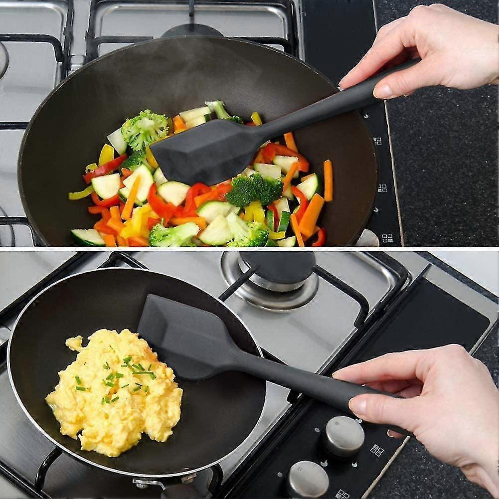 Dough scraper (4 pieces), silicone spatula with metal core, heat-resistant up to 230 C, BPA-free silicone kitchen gadget, ideal for cooking and baking