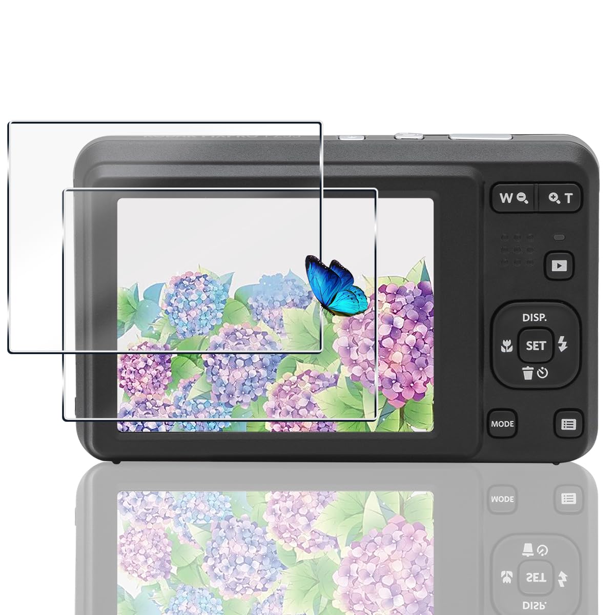 

Set of 2 Tempered Glass Screen Protectors for Kodak Pixpro FZ55 by Asahi Glass of 9H 3D Touch High High Shock Rounded Easy Application (Made Japan,