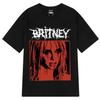 Britney Spears Metal Rock Grafické Vintage Tričko Módní Hip Hop Trička Krátký Rukáv Čistá Bavlna Oversized