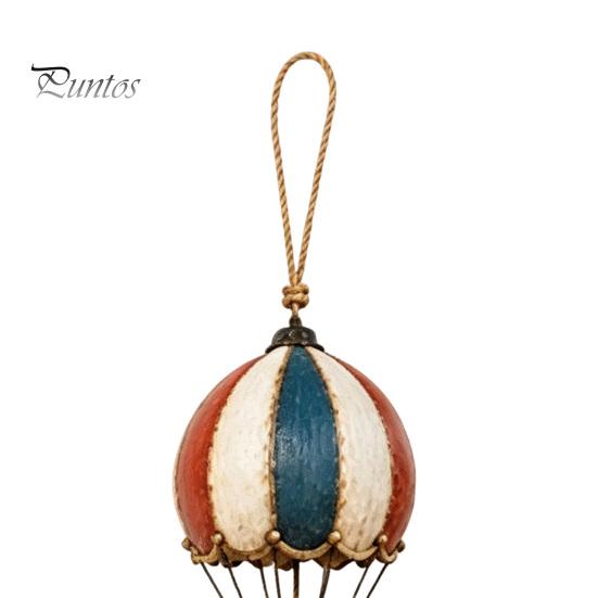 Unique Holiday Gift for Dog Owners Flying Dachshund Hot Air Balloon Hanging Ornament, Vintage Resin Wall Hanger, Retro Decoration Whimsical