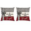 2Pcs 45x45cm Xmas Throw Pillow Case Microfiber Pillow Shell Sofa Pillowcase  Children