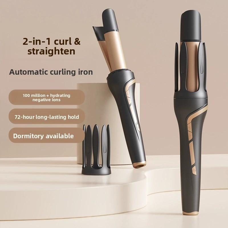 Automatic 2-in-1 Hair Curler Negative Ion Straightener for Big Waves
