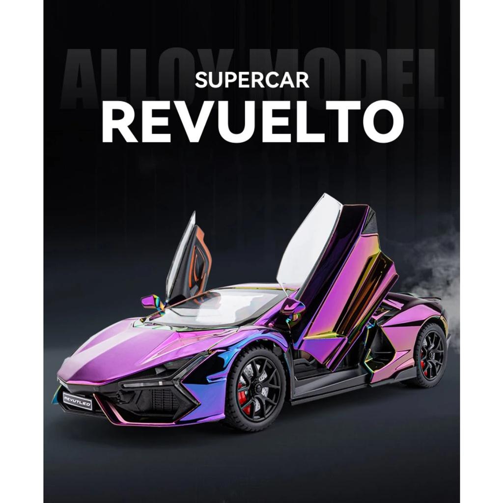 1/24 Scale Spray Lamborghini Revuelto Supercar Alloy Diecasts Model Car Children's Toy Car Miniauto Mini GT Mother Kids Collectibles