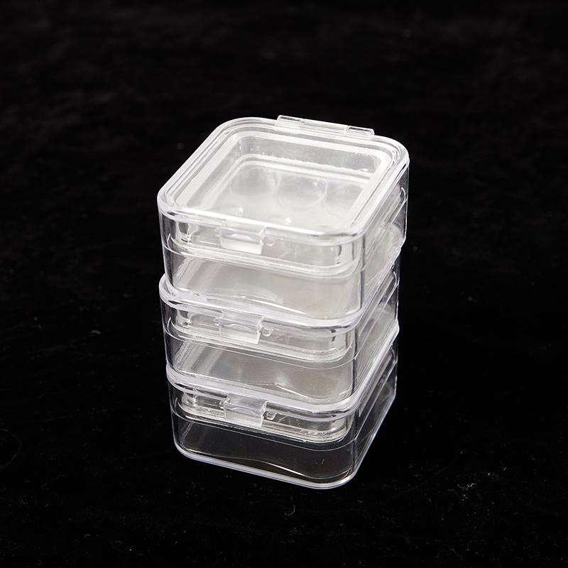 1 Stück Kleine Kronenbox mit transparenter flexibler Folie Kunststoff Zähne Prothesenaufbewahrung