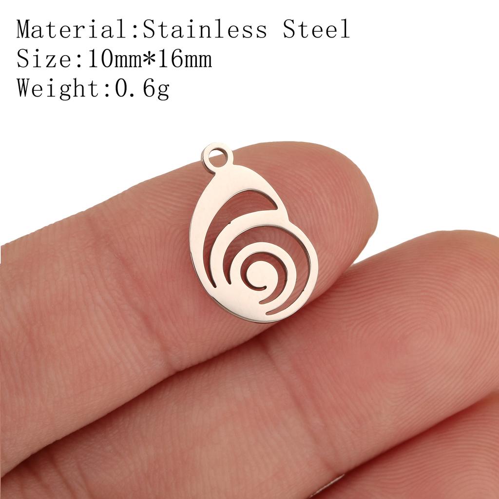 5Pcs Pineapple/Monstera Leaf/Tropical Hawaii Palm Tree Charms Stainless Steel Conch Pendant DIY Bracelet Necklace Jewelry Making