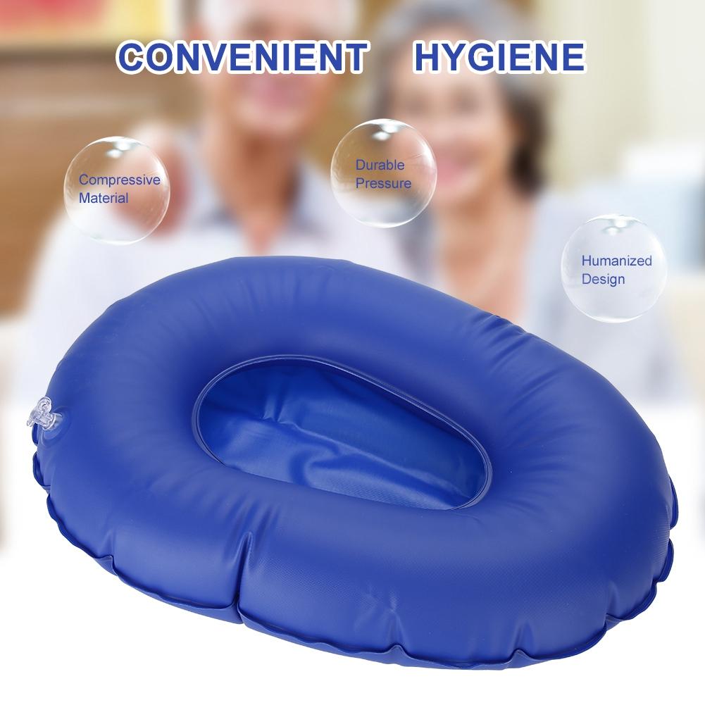Professioanl Air Inflation Blue Seat Cushion Portative Chair Cushion  Foldable Back Cushion
