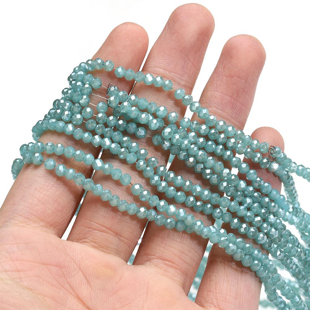 Colorful 3.6mm Faceted Crystal Wheel Beads for DIY Jewelry and Bracelet Making.