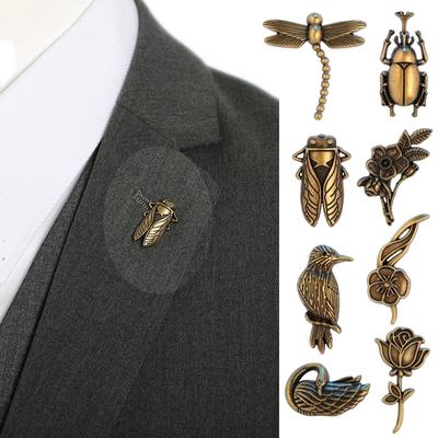 Hemdkragen Clip Pin Biene/Blume/Vogel/Hirsch Kragen Nadel Tier Insekt Serie Legierung Brosche