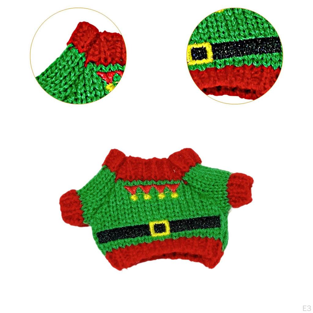 Doll Clothing Set for Christmas Sweater Dress Up 6.69 Inch Educational Photo Props