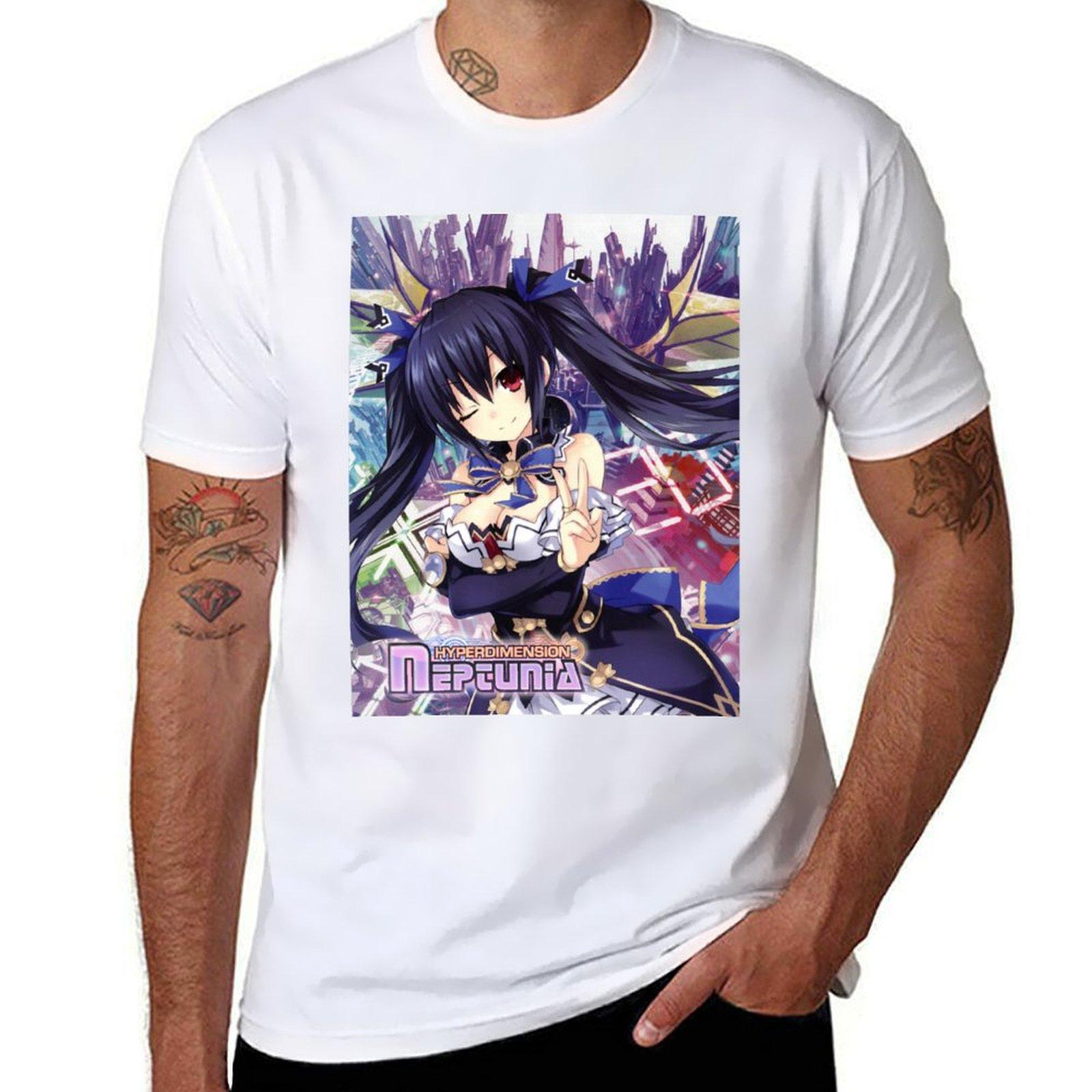 Аниме Hyperdimension Neptunia Noire Футболка смешные костюмы мужская одежда футболки персонализированные футболки мужская футболка S