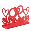 Heart Shaped 3D Tissue Holder Napkin Clamp Dispenser Stand Hollow Ornament