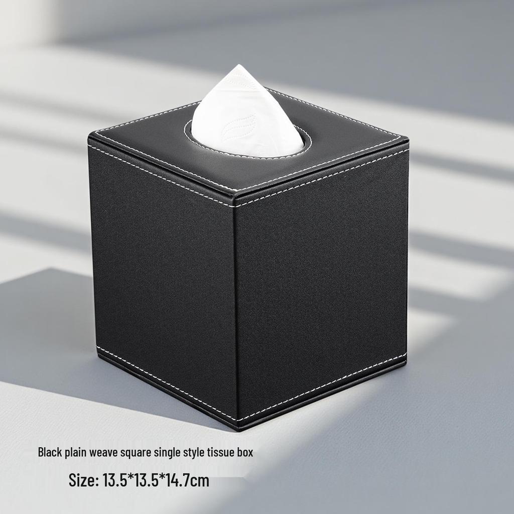 Creatieve PU Vierkante Tissuebox voor Thuis of Hotel - Koffietafel Rolpapierhouder