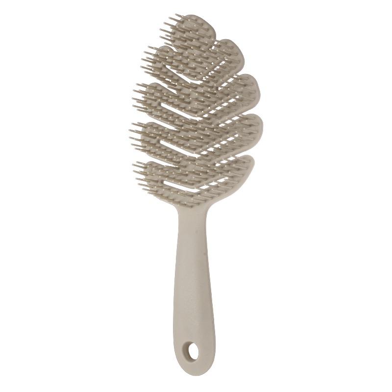 1 PC Long-handled Leaf Shampoo Brush, Fluffy and Soft Massage Brush, Scalp Meridian Shampoo and Massage Comb In One, Holiday Gift