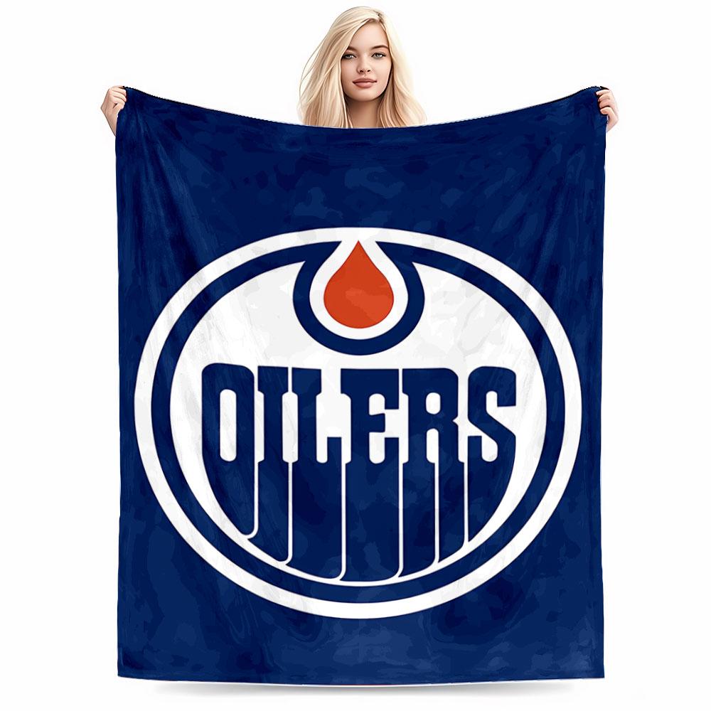 Oilers Logo Blanket for All Seasons Blanket Lunch Break Throw Gift