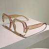 Oversized Square Glasses Women  New Fashion Blue Light Blockng Optical Frames Trendy Chic Brand Design Decor Eyewear