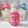 3D Bearded Santa Claus Candle Mold Snowman DIY Scented Candle Plaster Resin Mould Silicone Cake Making Tool Christmas Decor Gift