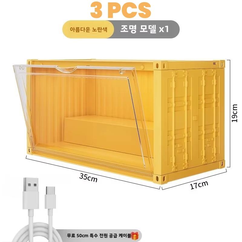 Illuminated Container Blind Box Organizer Dustproof Toys Display Box Nendoroid Magnetic Display Stand Collectibles Display