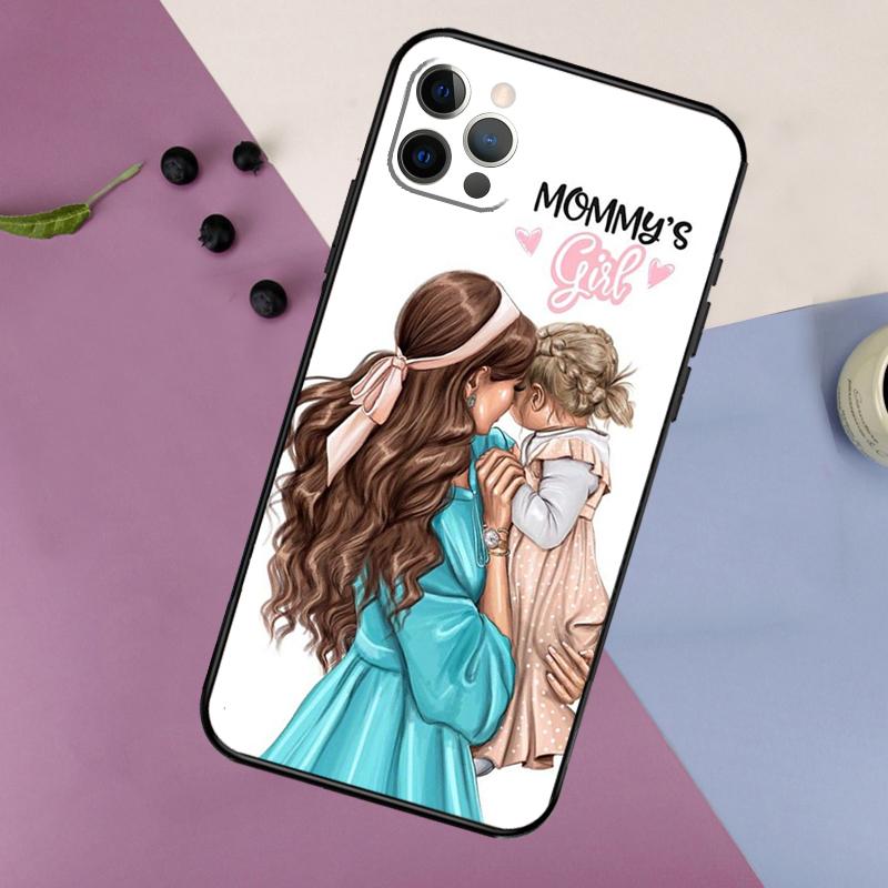 Beautiful Mother Daughter Son Phone Case For iPhone 16 15 14 13 11 12 17 Pro Max mini 15 16 Plus 16e 17 Air Bumper Cover